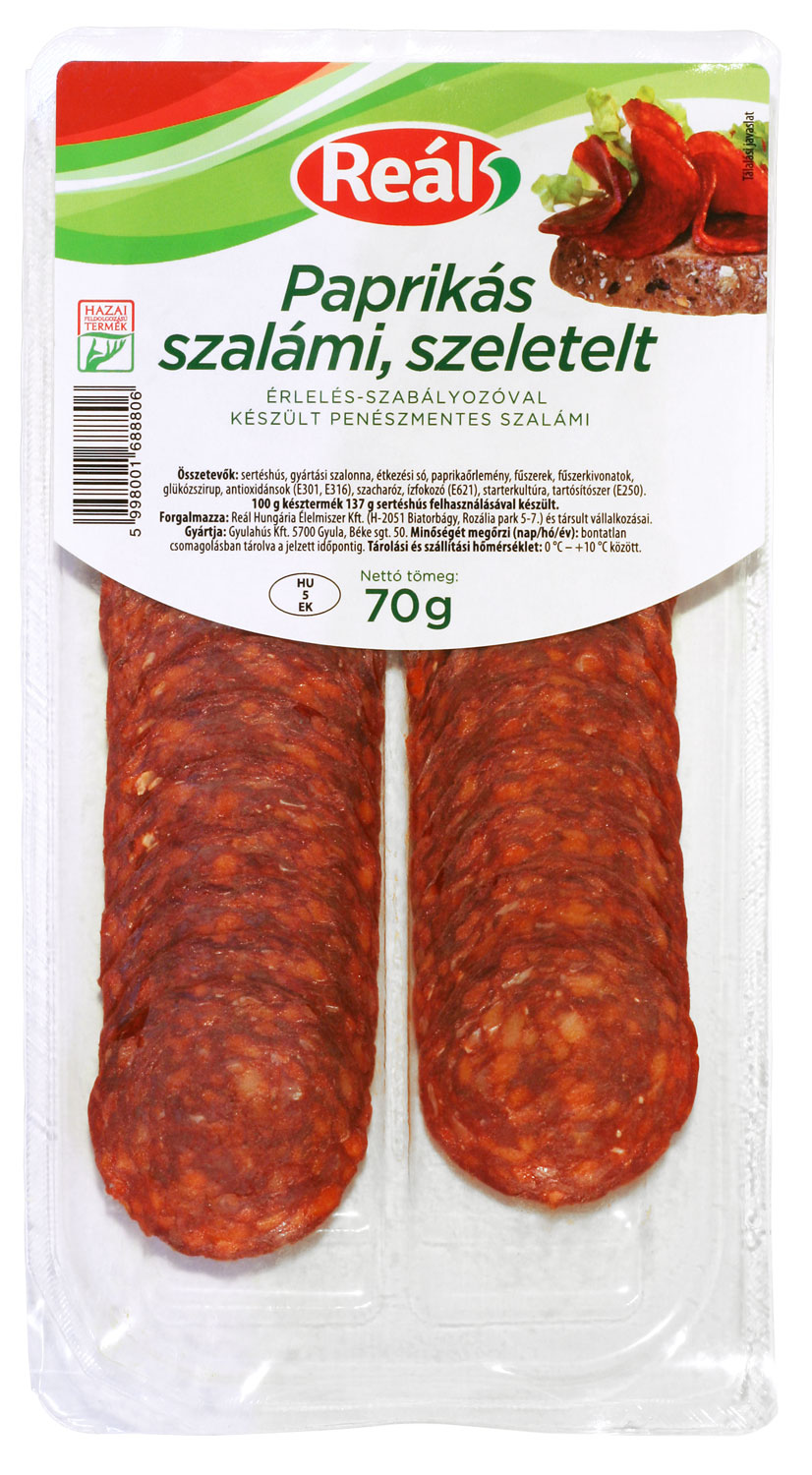 Reál szeletelt paprikás szalámi 70g